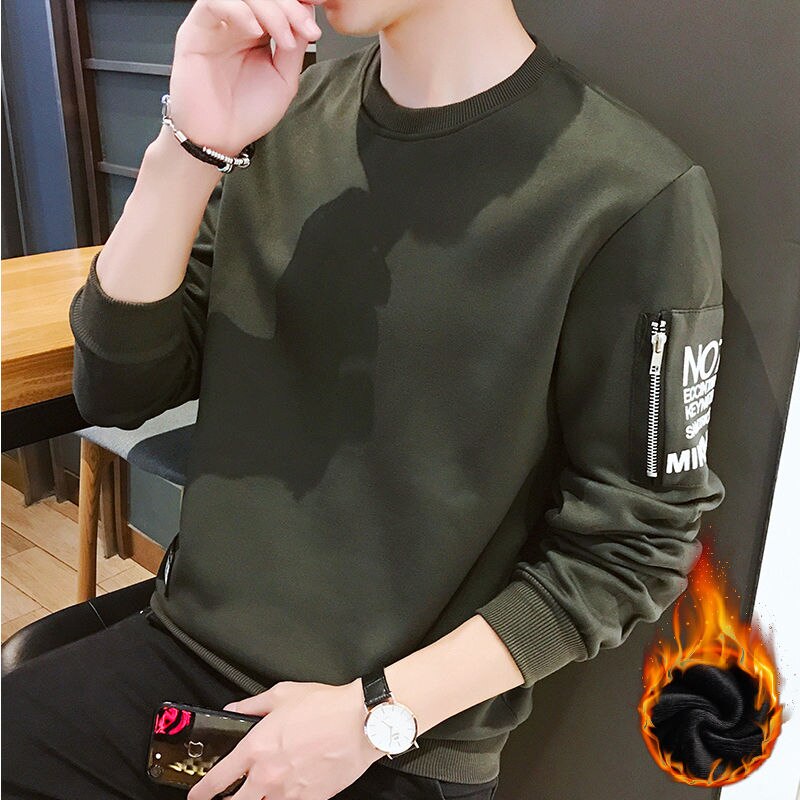 Men’s Hoodies Long Sleeve Army color Sweatshirt - Richesz