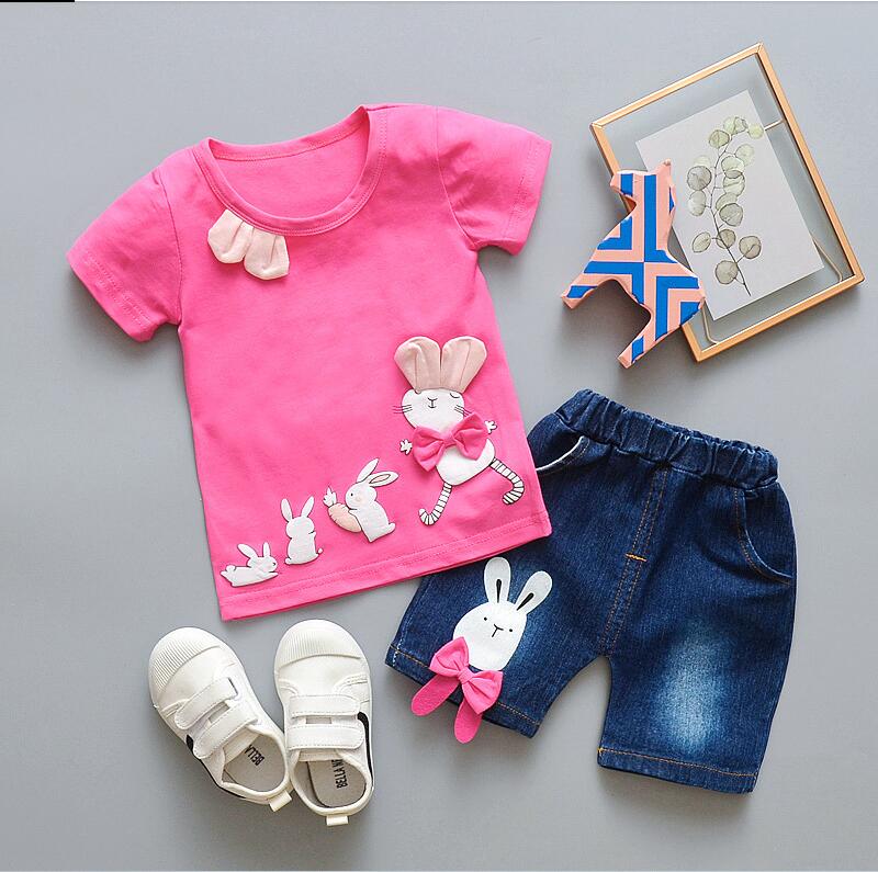 Baby girls clothing set summer newborn baby fashion tops +short 2pcs ...